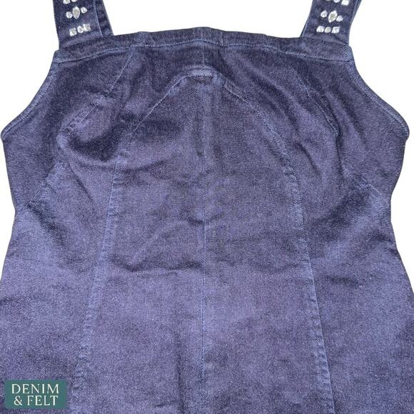 Free People Denim D/F Studded Backless Peplum Top XS Dark Rinse NWT/NEW!! - Picture 7 of 16